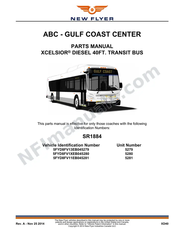 SR1884 Parts Manual, ABC - Gulf Coast Center first-page preview