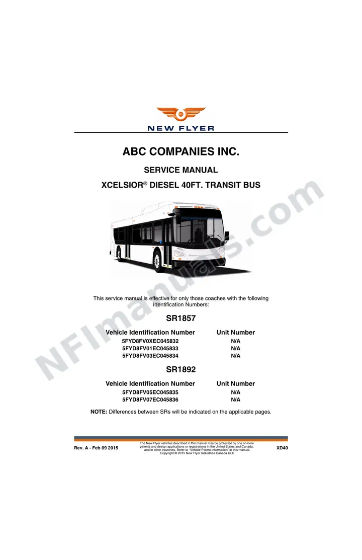 SR1857/1892 Service Manual, ABC Companies Inc. first-page preview