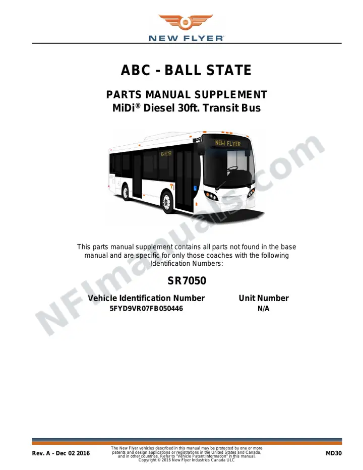 SR7050 Parts Manual, ABC - Ball State first-page preview