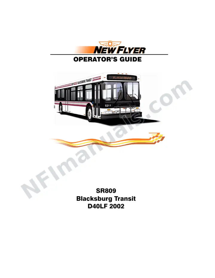 SR809 Operator's Guide, Blacksburg Transit first-page preview