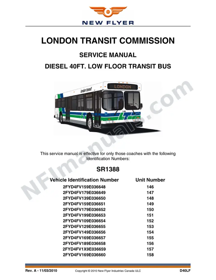 SR1388 Service Manual, London Transit Commision first-page preview