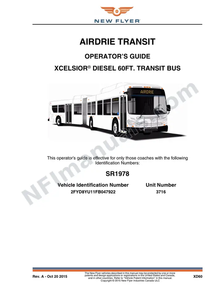 SR1978 Operator's Guide, Airdrie Transit first-page preview