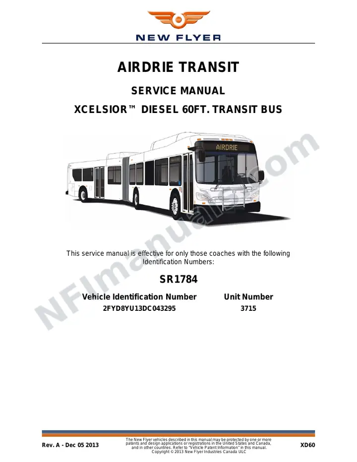 SR1784 Service Manual, Airdrie Transit first-page preview