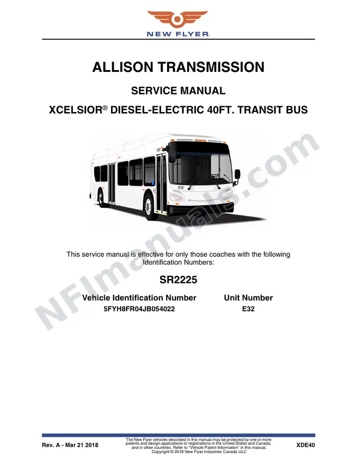 SR2225 Service Manual, Allison Transmission first-page preview