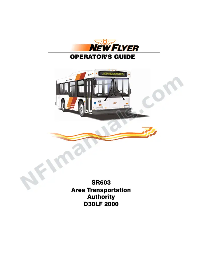 New Flyer D30LF Manual Package - Area Transportation Authority included manual preview