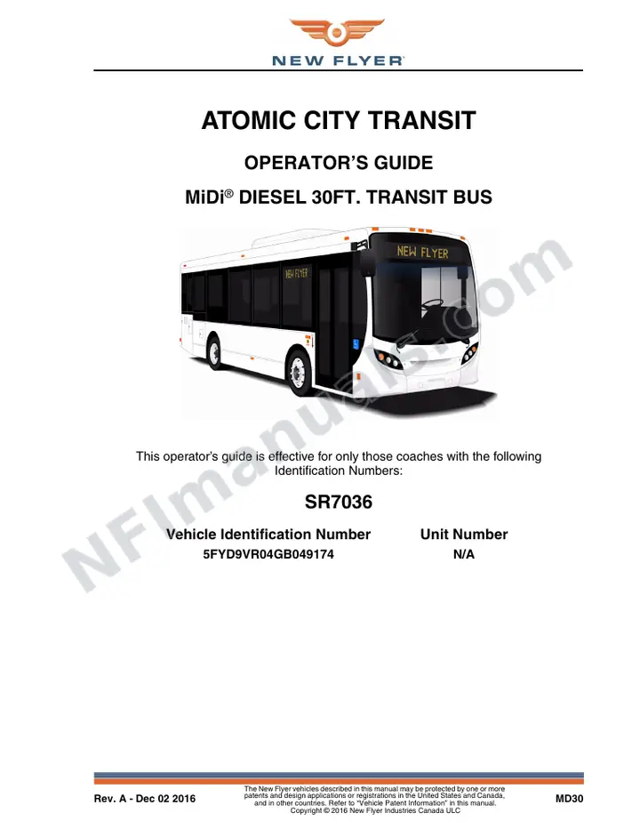 SR7036 Operator's Guide, Atomic City Transit first-page preview