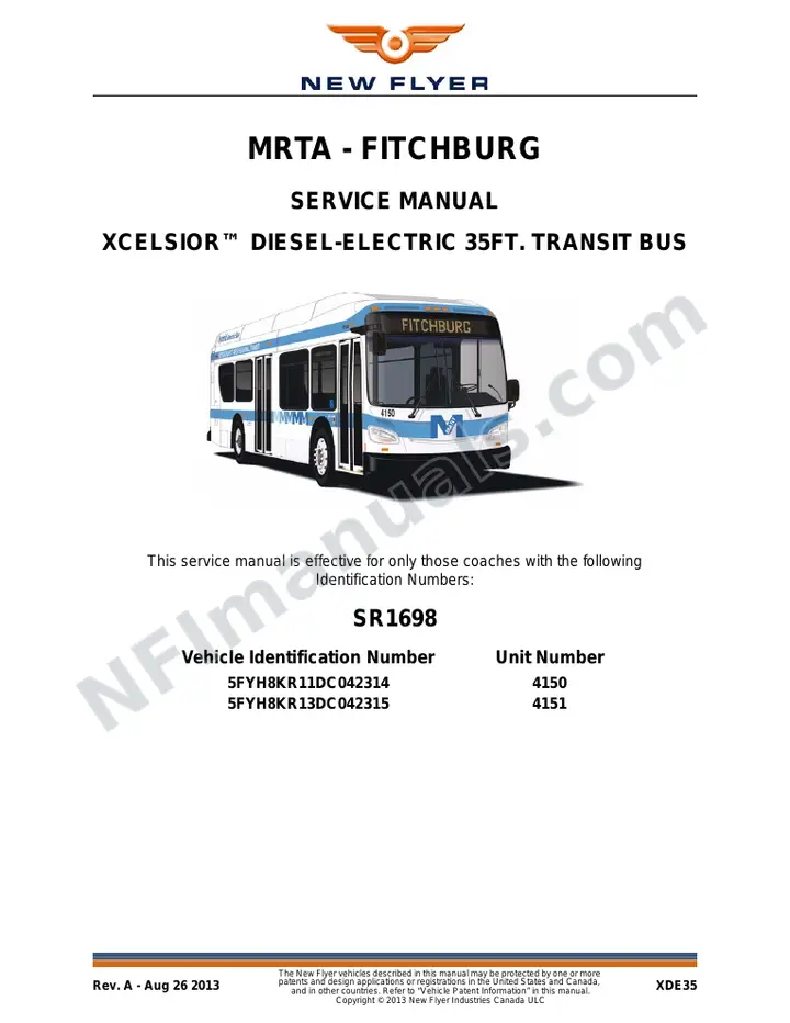 SR1698 Service Manual, MRTA - FITCHBURG first-page preview