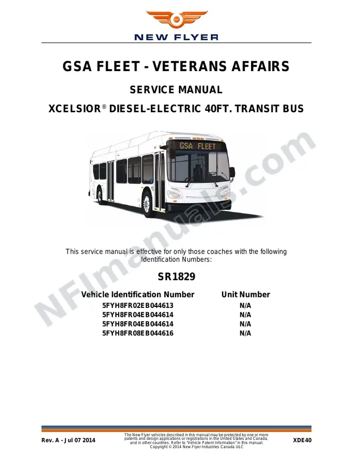 SR1829 Service Manual, GSA Fleet - Veterans Affairs first-page preview