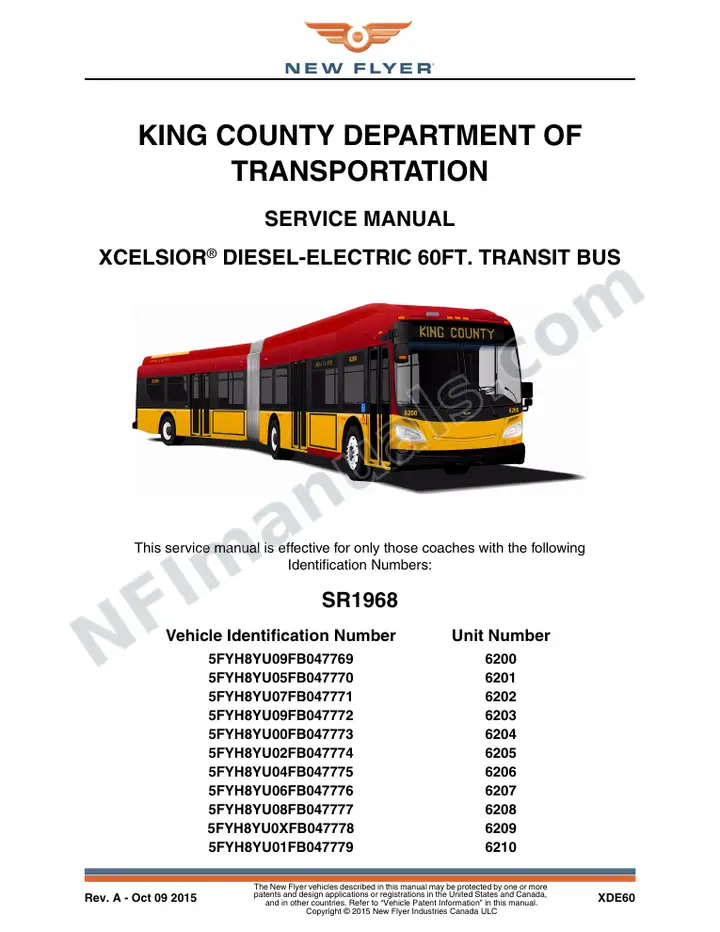 SR1968 Service Manual, King County Department of Transporatation first-page preview