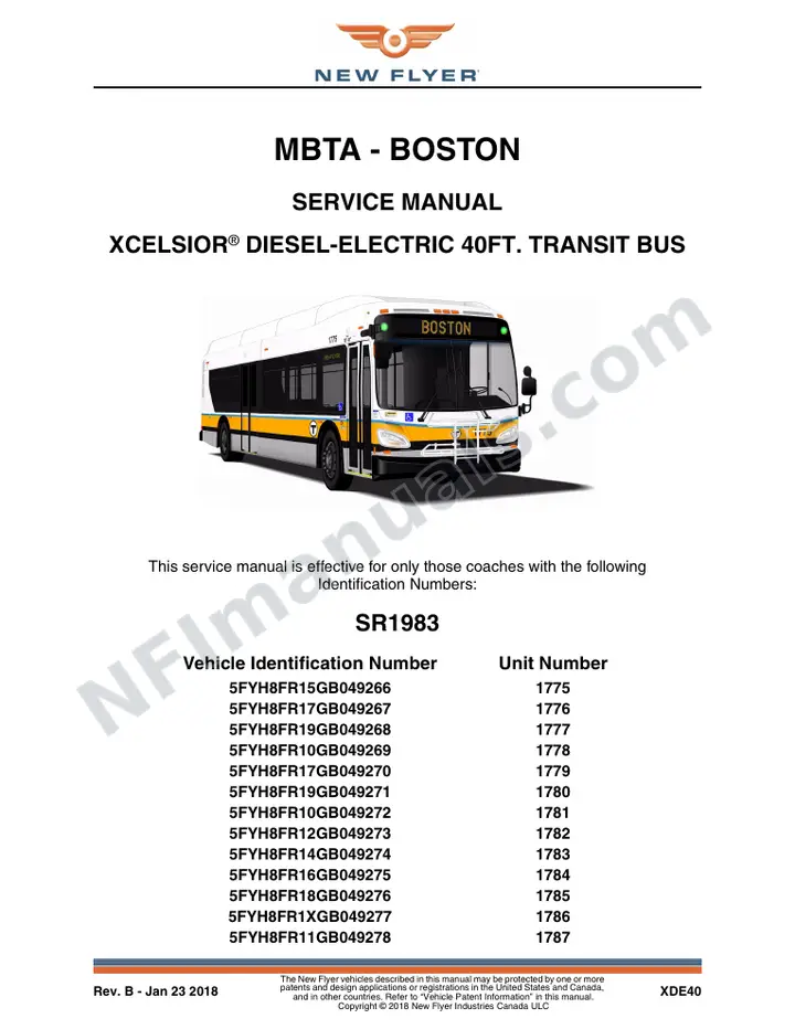 SR1983 Service Manual, MBTA - Boston first-page preview