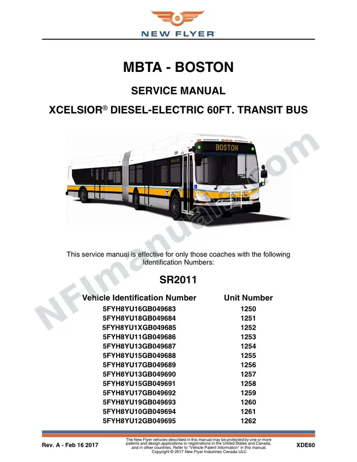 SR2011/2046 Service Manual, MBTA - Boston first-page preview