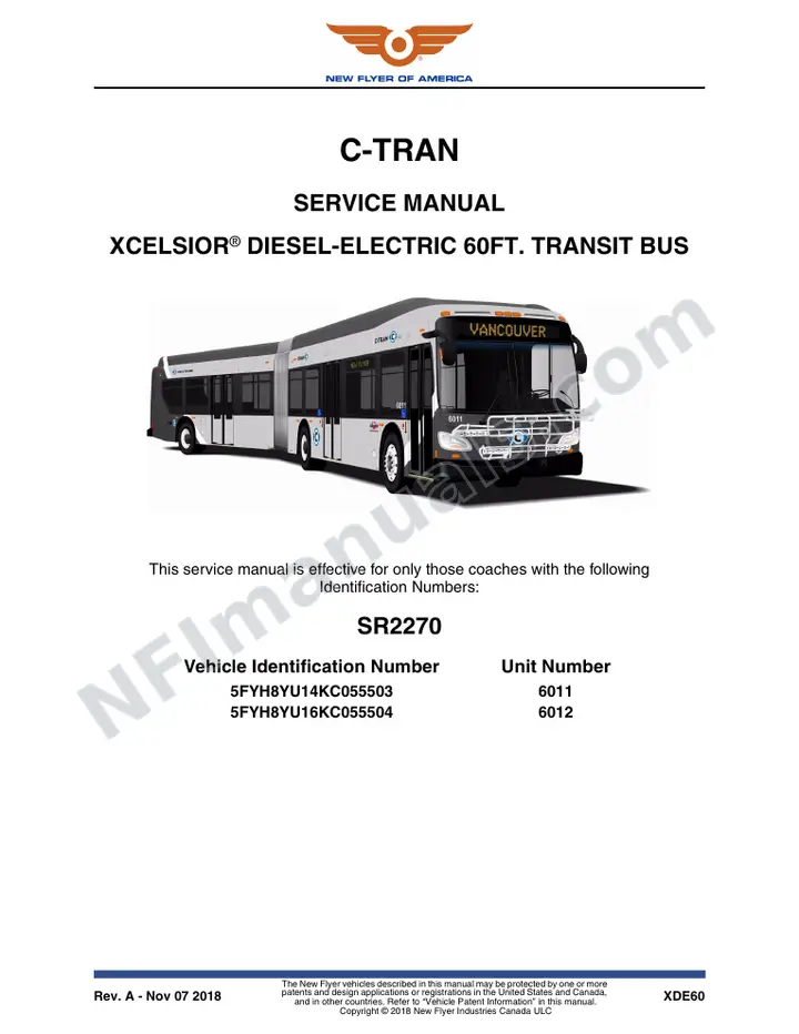 SR2270 Service Manual, C-TRAN first-page preview