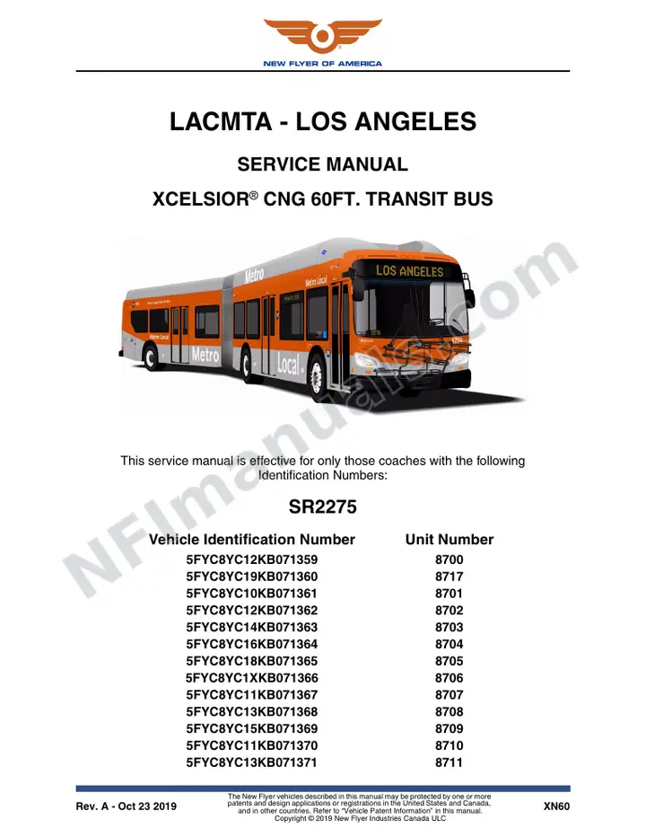 SR2275 Service Manual, LACMTA - Los Angeles first-page preview