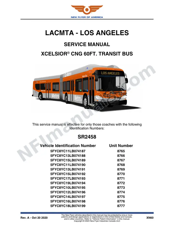 SR2458 Service Manual, LACMTA - Los Angeles first-page preview
