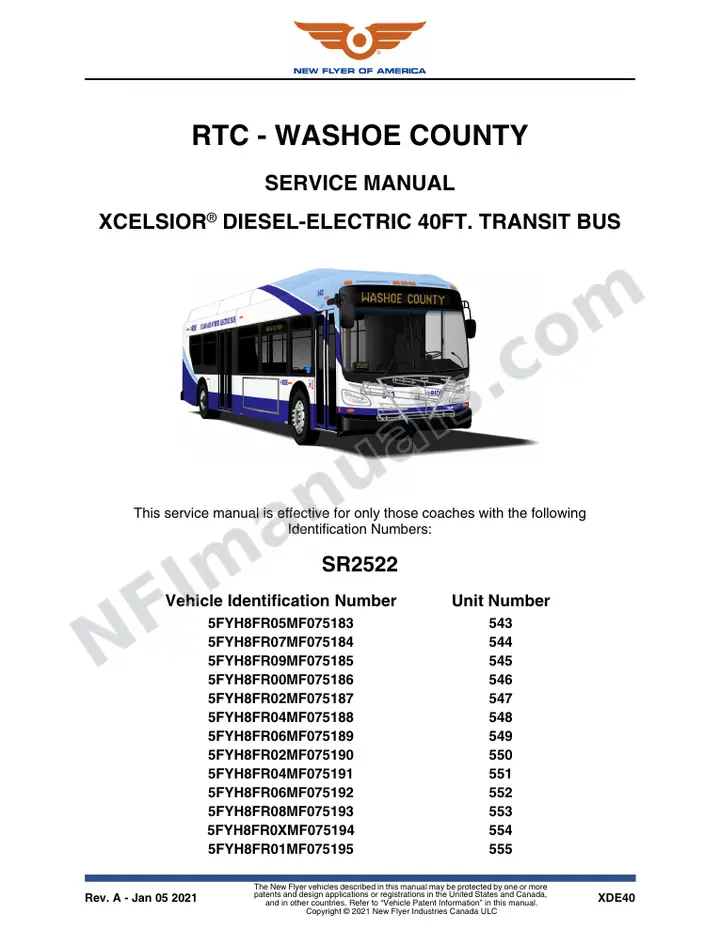 SR2522 Service Manual, RTC - Washoe County first-page preview
