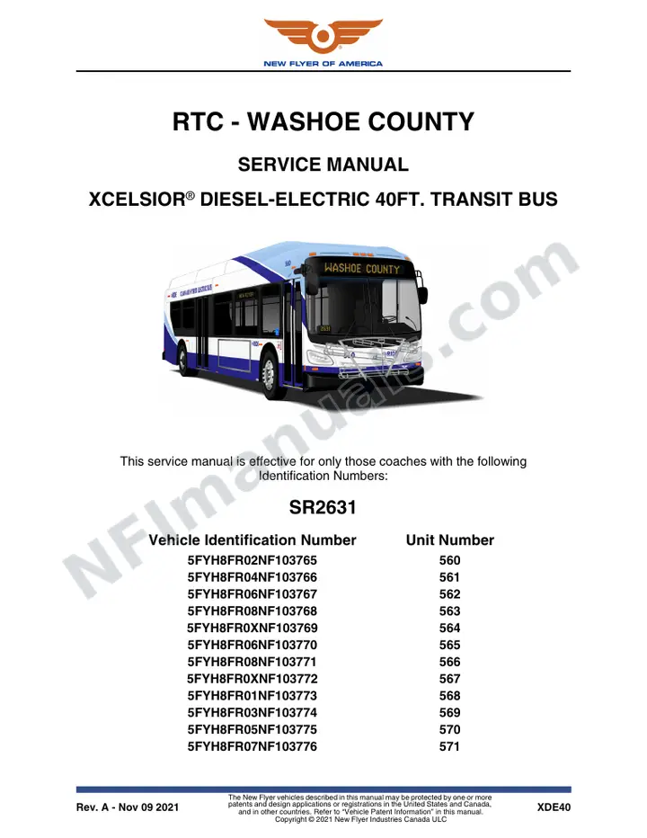 SR2631 Service Manual, RTC - Washoe County first-page preview