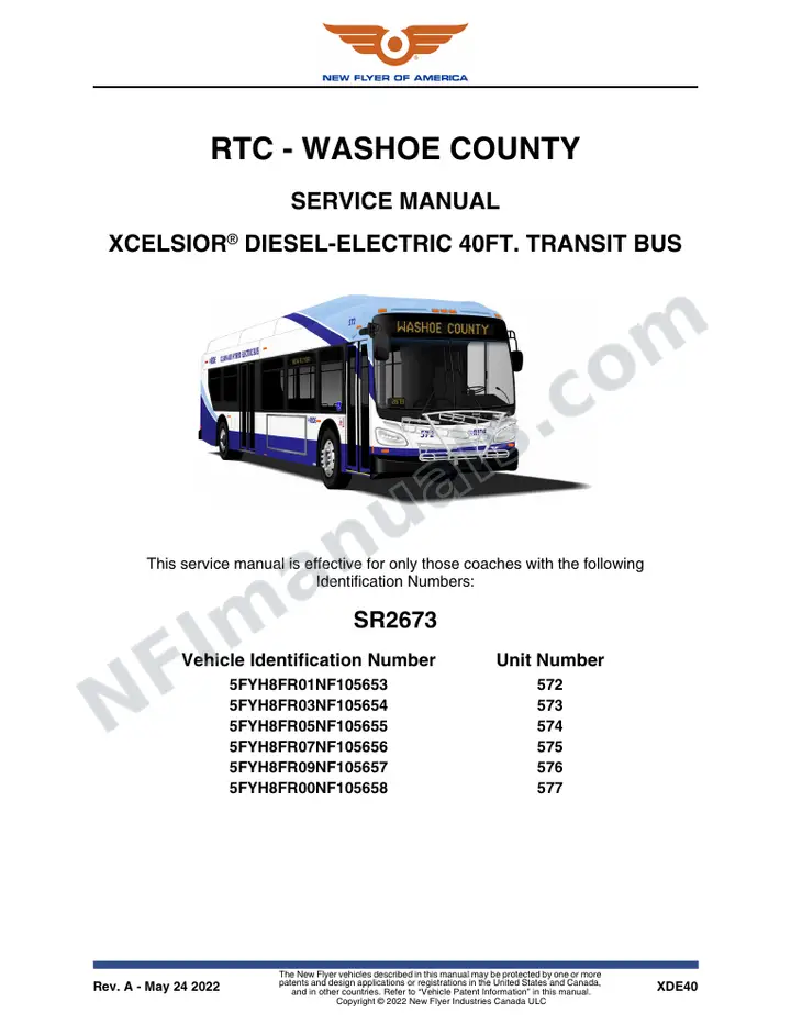 SR2673 Service Manual, RTC - Washoe County first-page preview