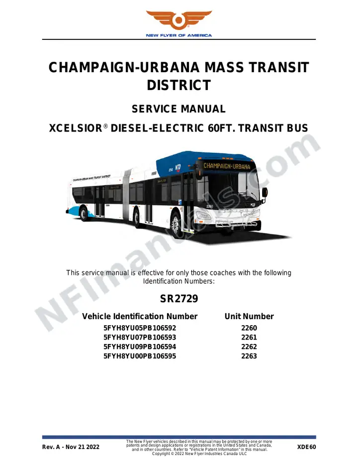 SR2729 Service Manual, Champaign-Urbana Mass Transit District first-page preview
