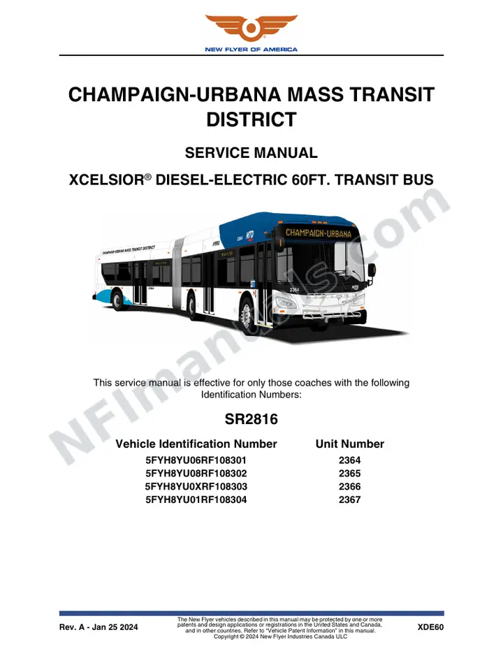 SR2816 Service Manual, Champaign - Urbana Mass Transit District first-page preview