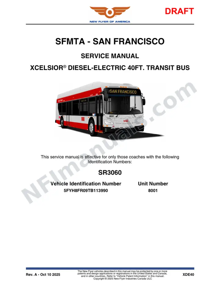 SR3060 Service Manual, SFMTA - San Francisco first-page preview