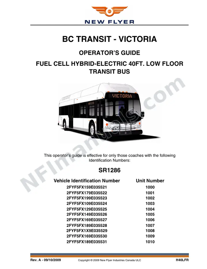 SR1286 Operator's Guide, BC Transit - Victoria first-page preview