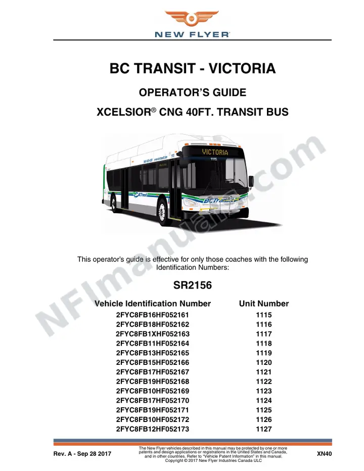 SR2156 Operator's Guide, BC Transit - Victoria first-page preview