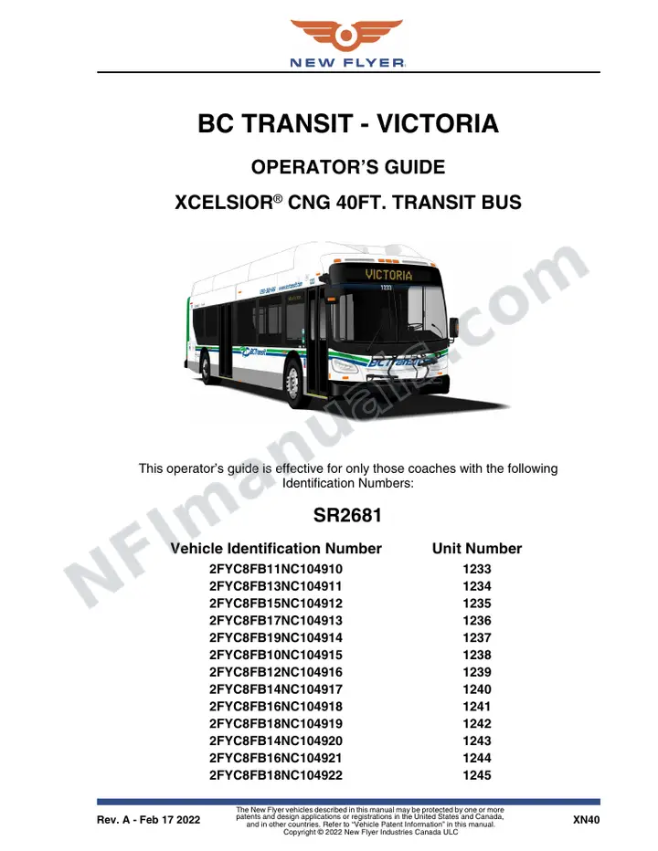 SR2681 Operator's Guide, BC Transit - Victoria first-page preview
