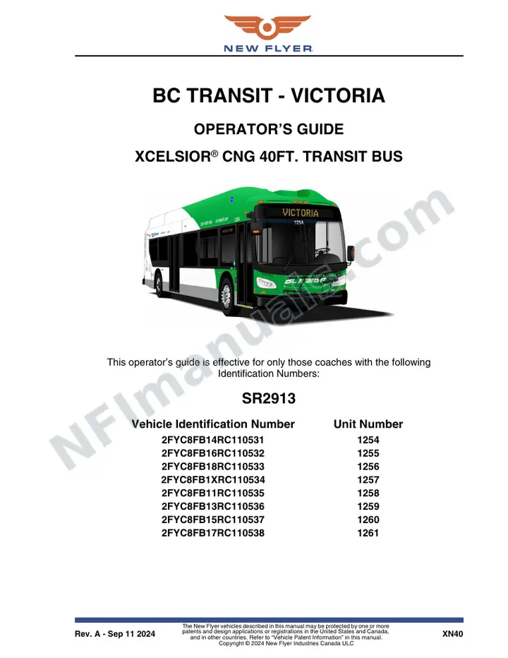 SR2913 Operator's Guide, BC Transit - Victoria first-page preview