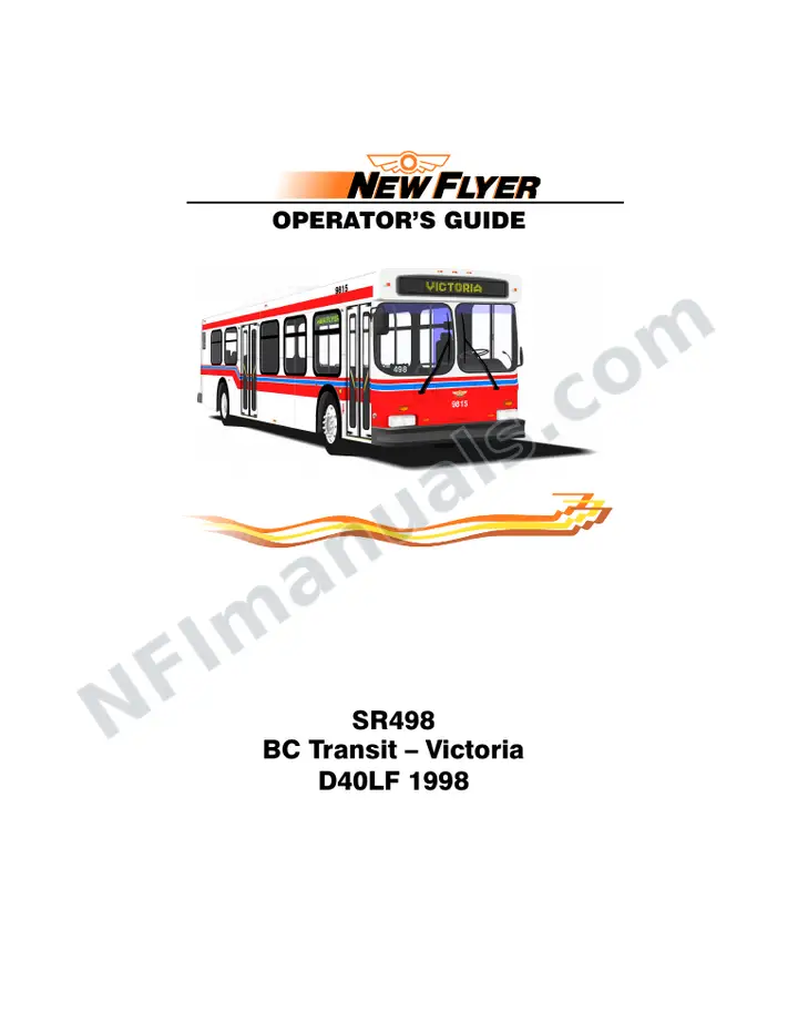 New Flyer D40LF Manual Package - BC Transit - Victoria included manual preview