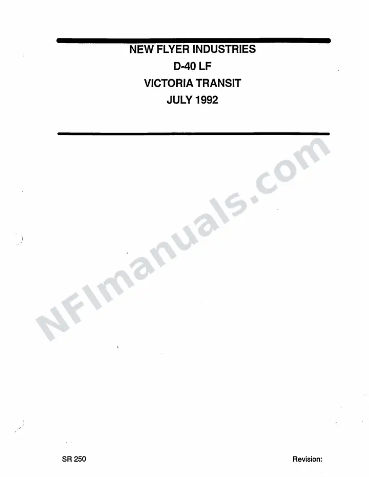 SR250 Parts Manual, Victoria Transit first-page preview