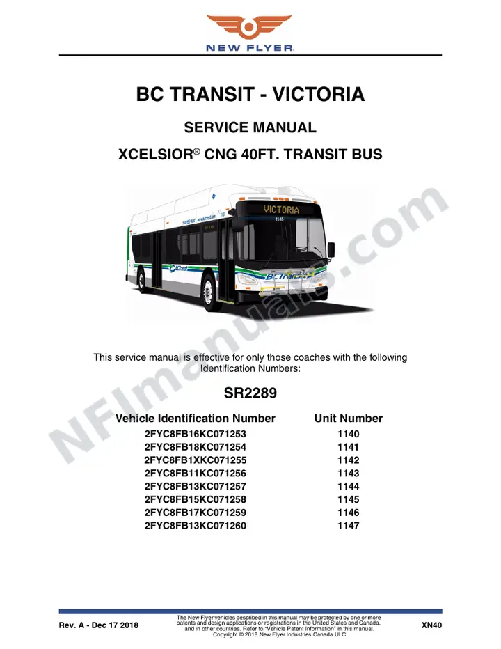 SR2289 Service Manual, BC Transit - Victoria first-page preview