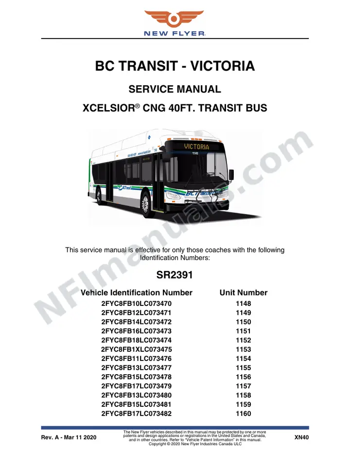 SR2391 Service Manual, BC Transit - Victoria first-page preview
