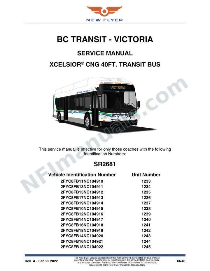 SR2681 Service Manual, BC Transit - Victoria first-page preview