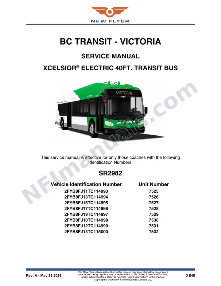 SR2982 Service Manual, BC Transit - Victoria first-page preview