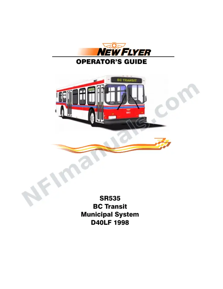 SR535 Operator's Guide, BC Transit (Municipalites) first-page preview