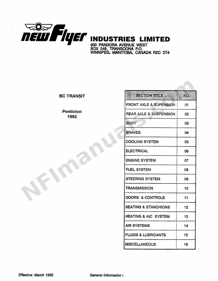 SR282 Service Manual, BC Transit - Penticton first-page preview