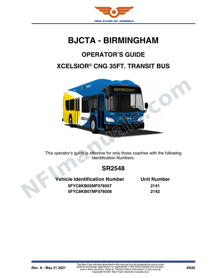 SR2548 Operator's Guide, BJCTA - Birmingham first-page preview