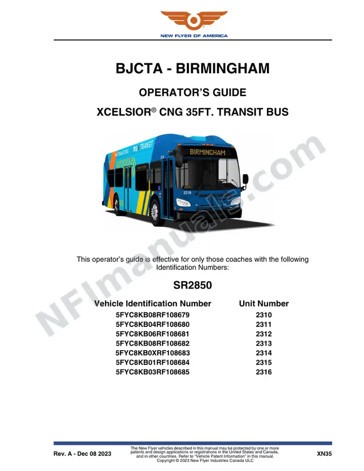 SR2850 Operator's Guide, BJCTA - Birmingham first-page preview