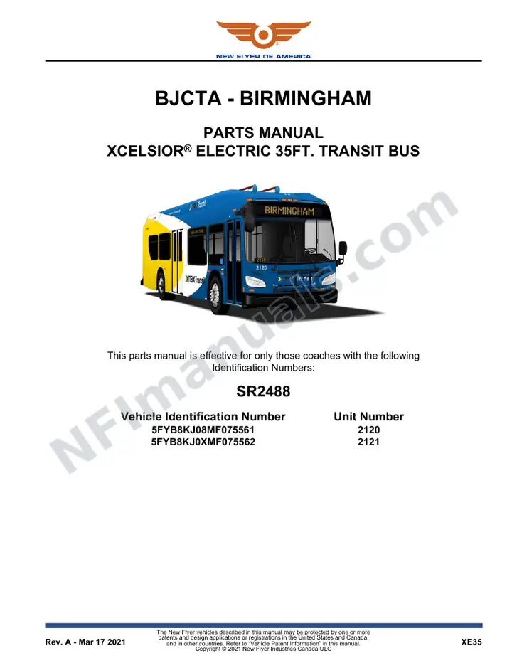 SR2488 Parts Manual, BJCTA - Birmingham first-page preview