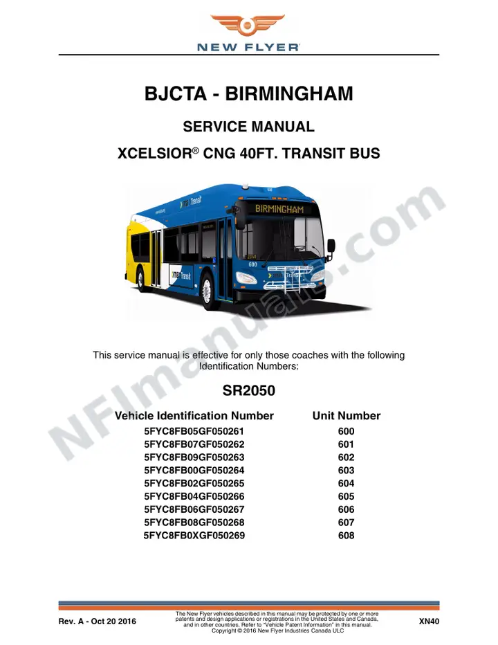 SR2050 Service Manual, BJCTA - Birmingham first-page preview