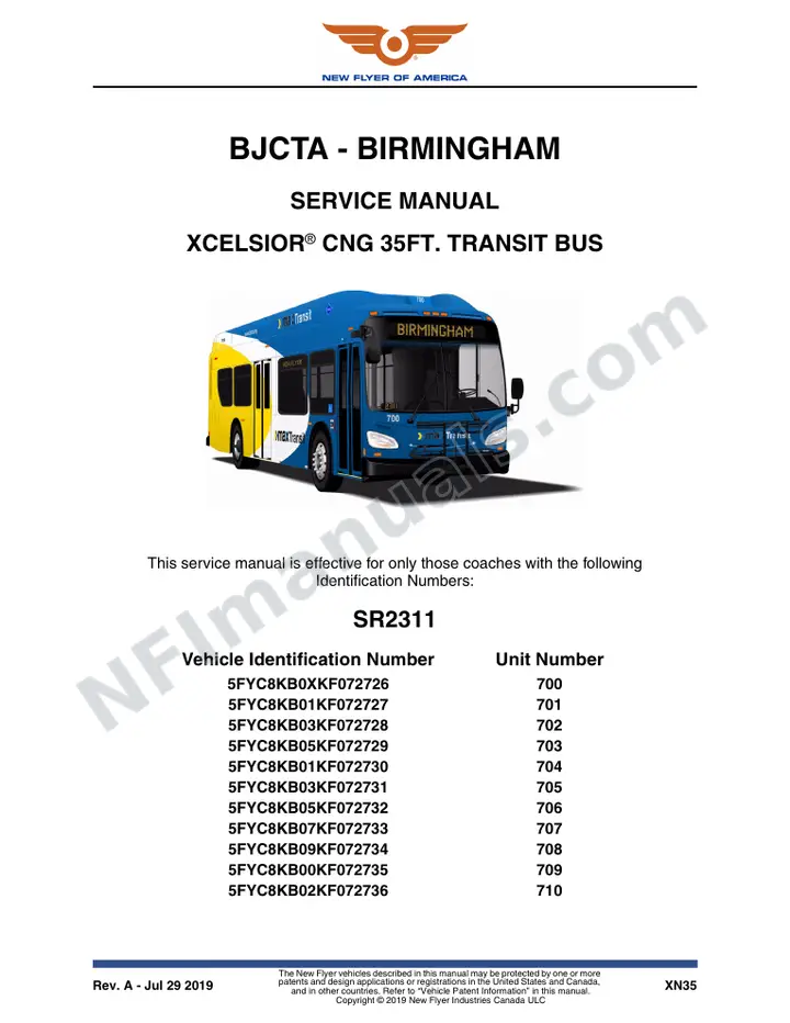 SR2311 Service Manual, BJCTA - Birmingham first-page preview