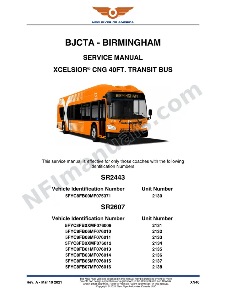 SR2443_SR2607 Service Manual, BJTCA - Birmingham first-page preview