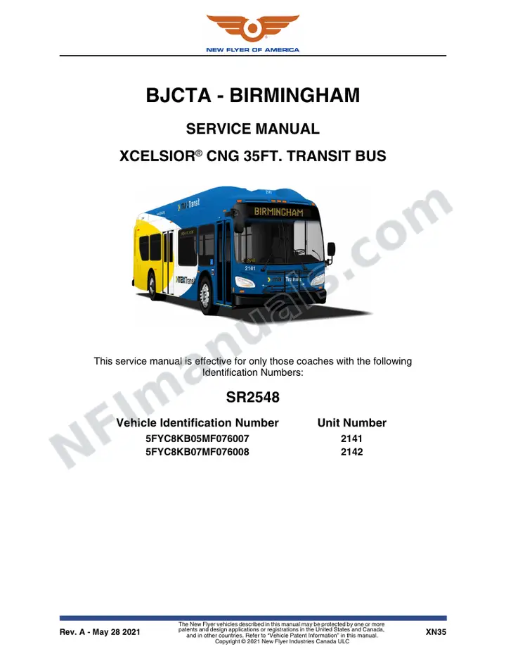 SR2548 Service Manual, BJCTA - Birmingham first-page preview