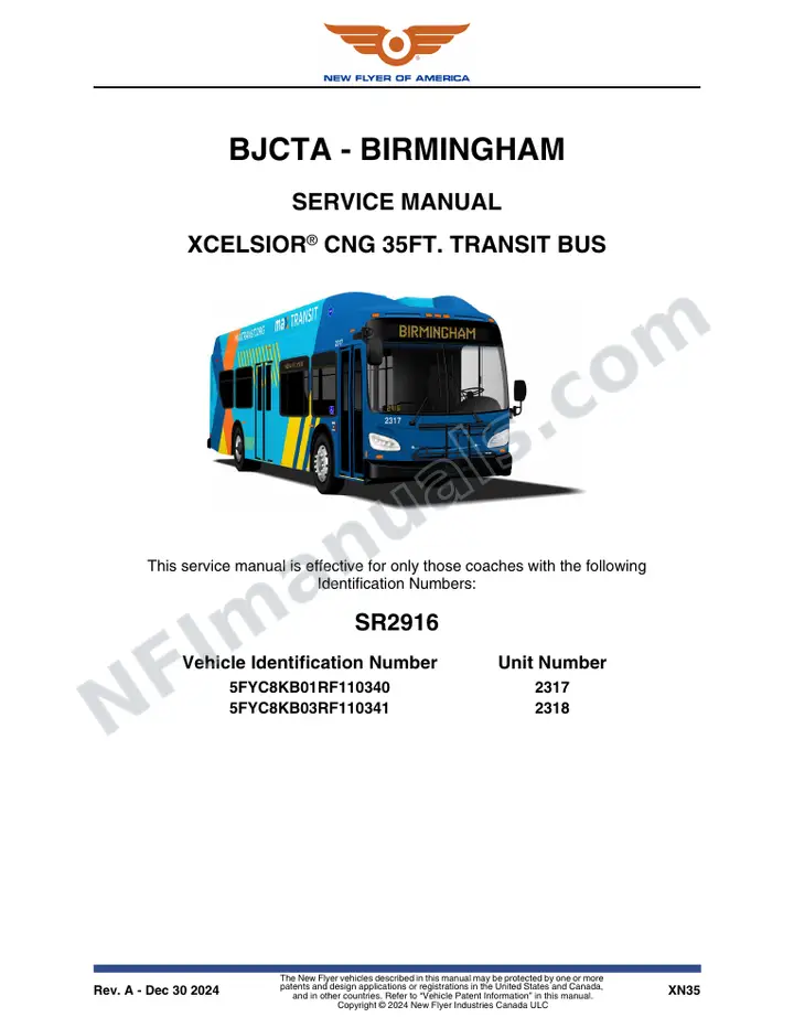 SR2916 Service Manual, BJCTA - Birmingham first-page preview