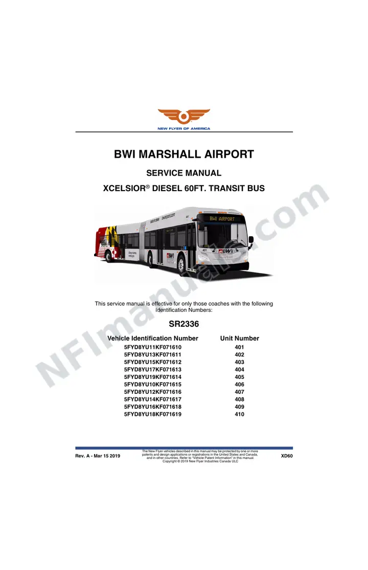 SR2336 Service Manual, BWI Marshall Airport first-page preview