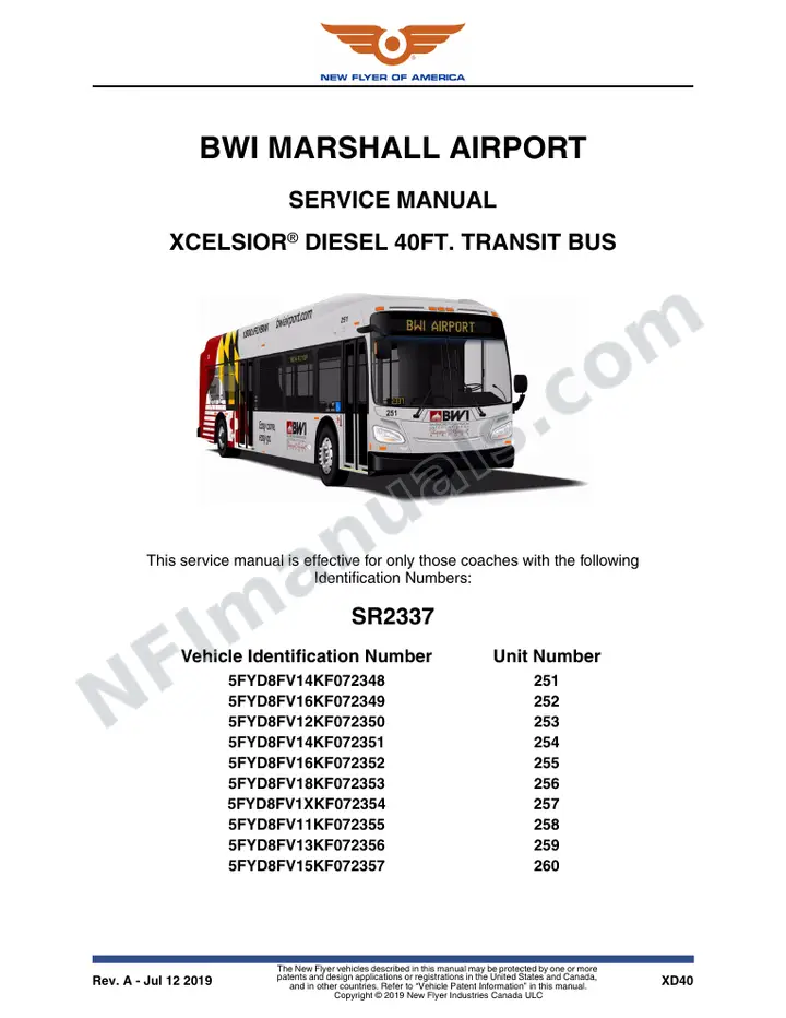SR2337 Service Manual, BWI Marshall Airport first-page preview