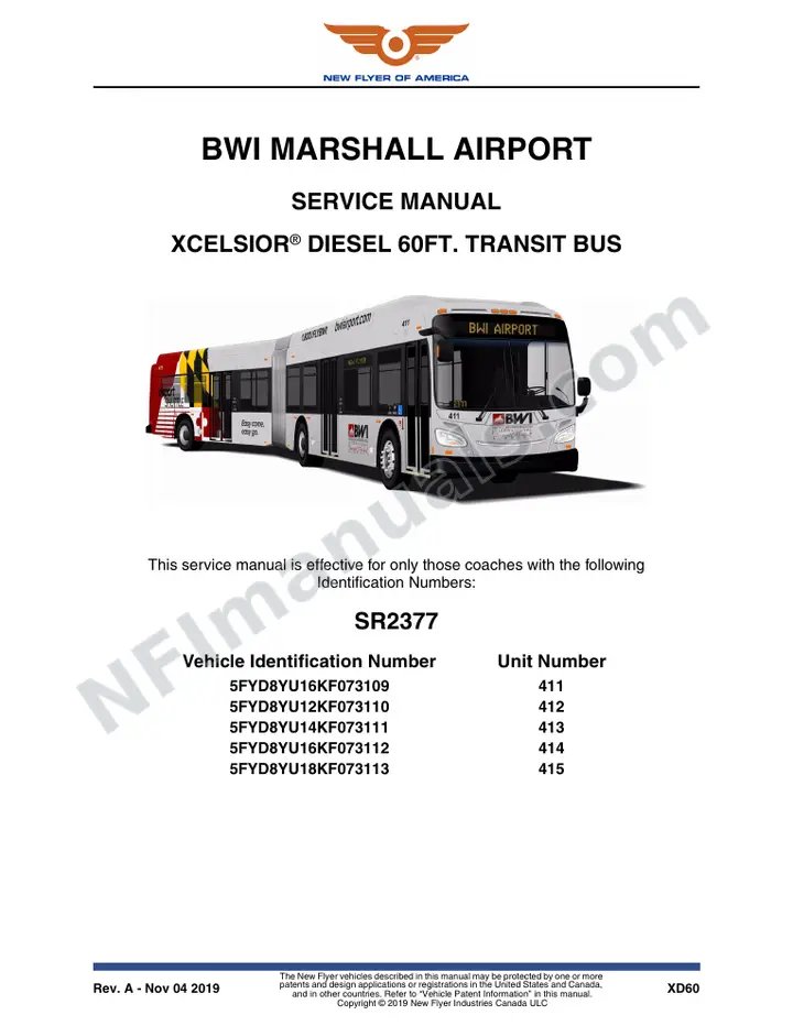 SR2377 Service Manual, BWI Marshall Airport first-page preview