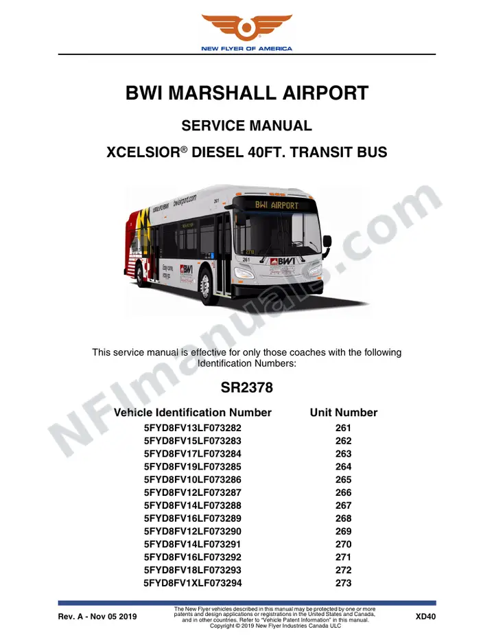 SR2378 Service Manual, BWI Marshall Airport first-page preview