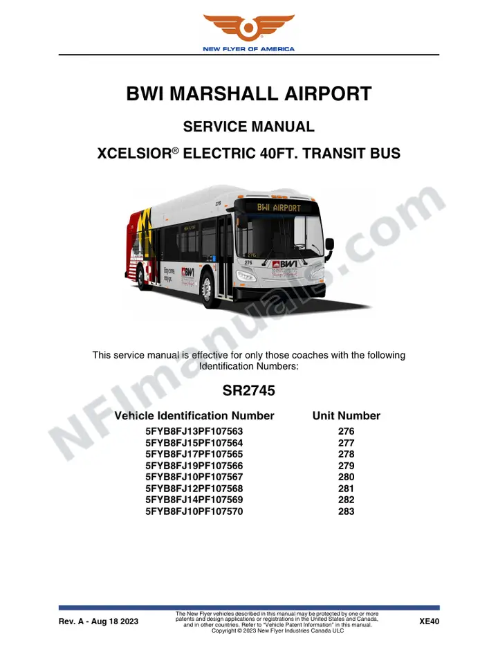 SR2745 Service Manual, BWI Marshall Airport first-page preview