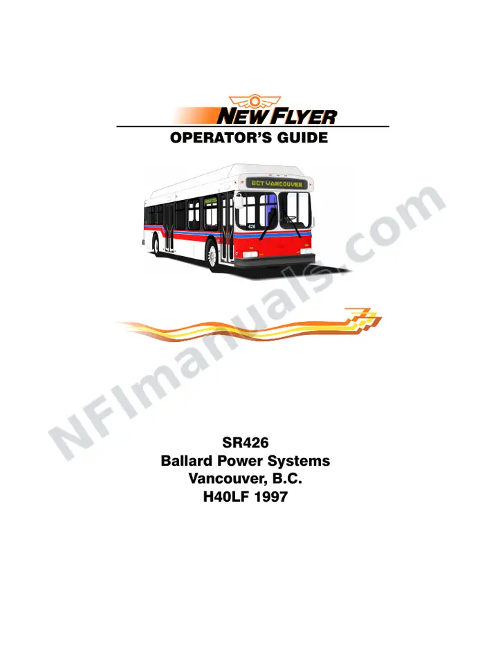 SR426 Operator's Guide, Ballard Power Systems Vancouver, BC first-page preview